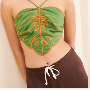 Farm Rio Forest Leaf Crop Top